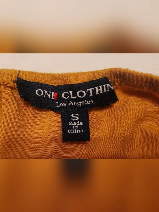 Mustard Wrap Romper with Tie Waist - Picture 4 of 4